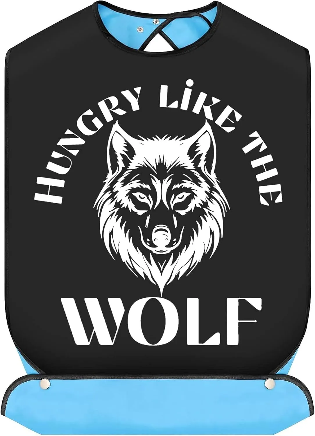 BWWKTOP Hungry Like The Wolf Adult Bibs Gag Pranks Bib Gift Adjustable Dining Feeding Eating Clothing Protectors For Adults