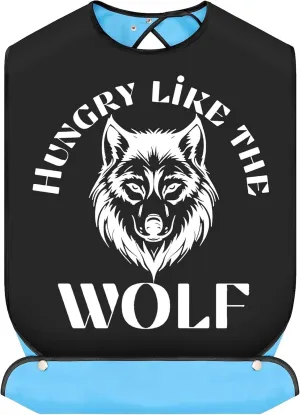 BWWKTOP Hungry Like The Wolf Adult Bibs Gag Pranks Bib Gift Adjustable Dining Feeding Eating Clothing Protectors For Adults