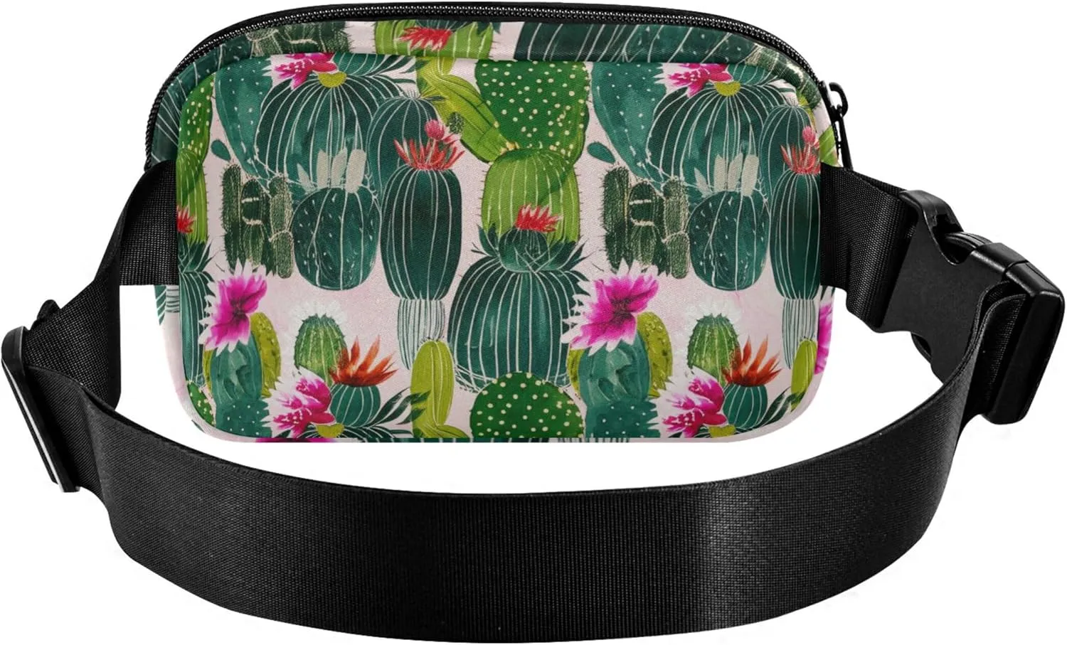 Cactus Plants Flowers Womens Fanny Pack Waterproof Everywhere Belt Bag Bright Colored Crossbody Waist Bag