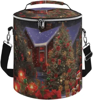 Camping Cooler Bag, Christmas Cheer Print Portable Ice Pack Outdoor Cooler Bag Picnic Cooler Bag Foldable Cooler Bag