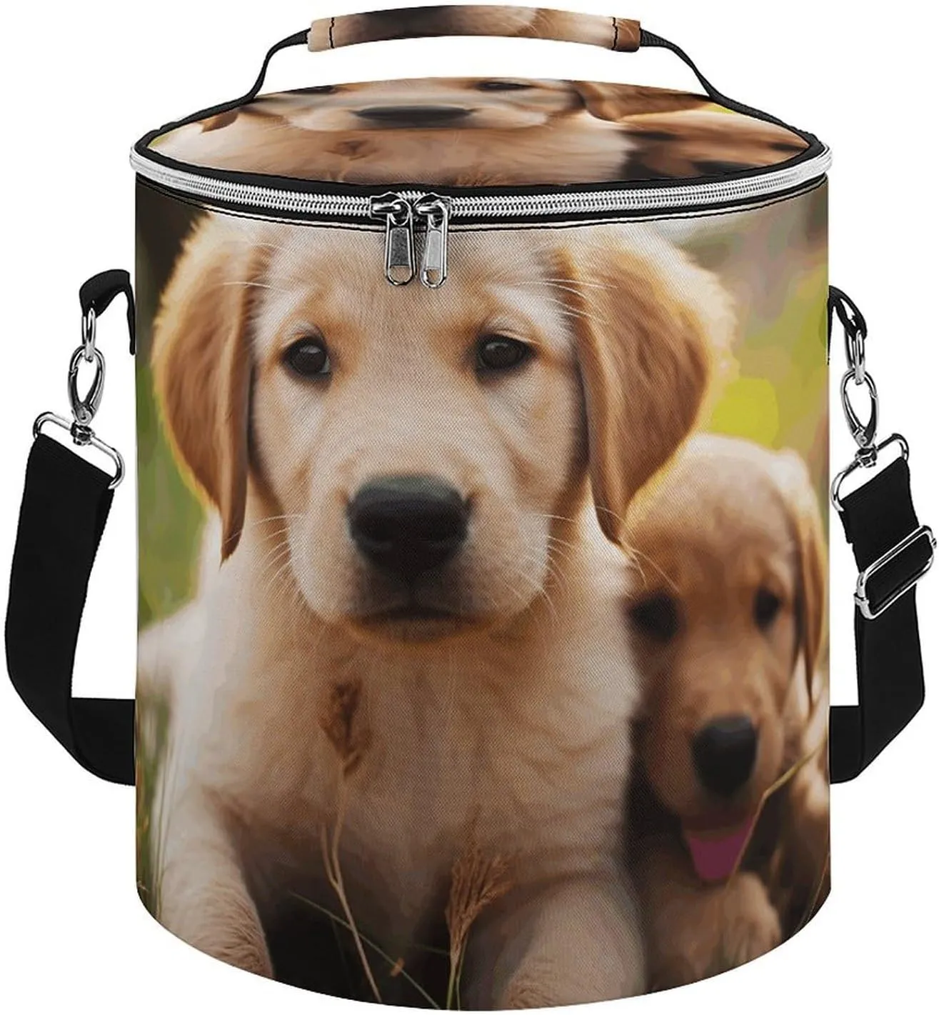 Camping Cooler Bag, Cute Golden Retriever Puppy Print Portable Ice Pack Outdoor Cooler Bag Picnic Cooler Bag Foldable Cooler Bag, style