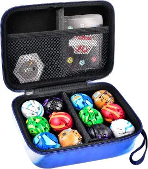 Case Compatible with Bakugan for Baku Gear Pack, Toys Organizer Storage for Bakucores Cards and Ultra Collectible Action Figures, Toy Container Holder for Bakugon Dragonoid Figure (Box Only) Blue