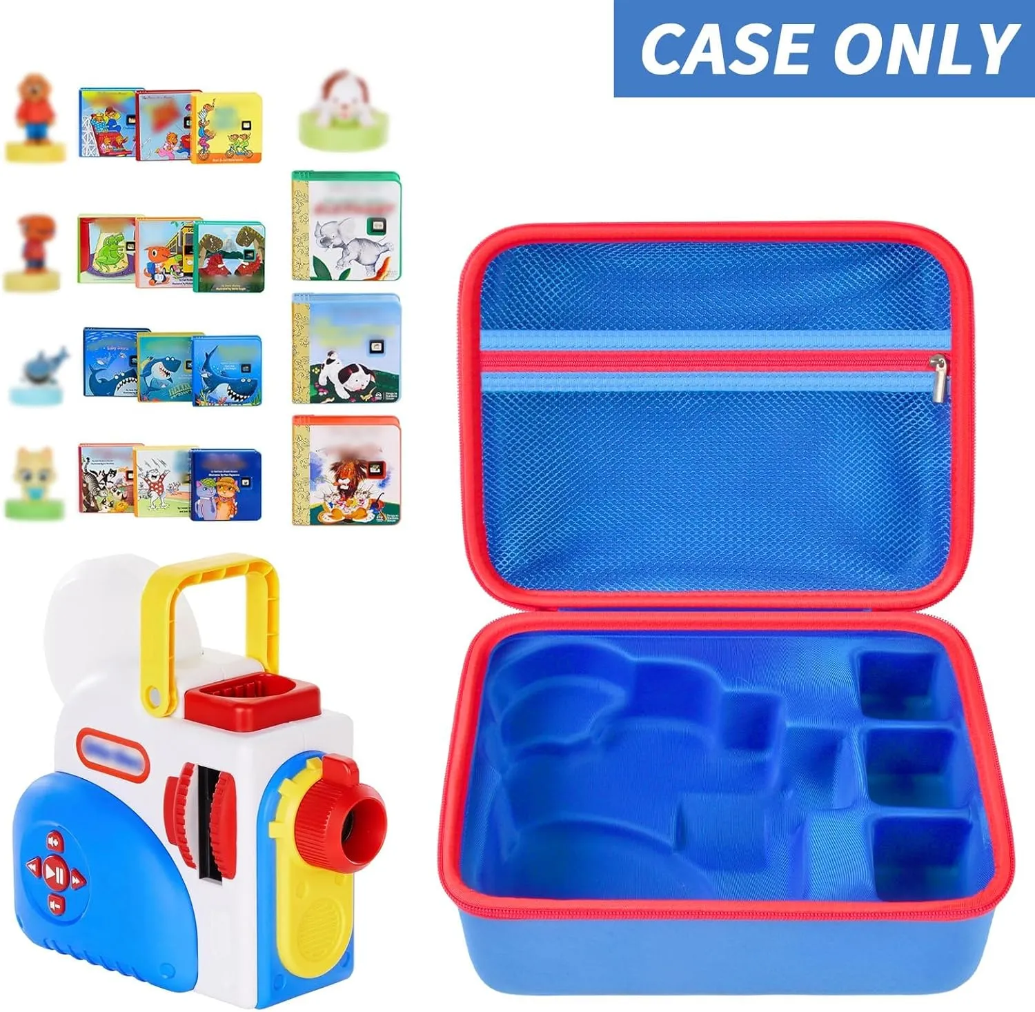 Case Compatible with Little Tikes for Story Dream Machine Books Starter Set, Toys Protective Container for Little Tikes for Storytime Audio Play Real for Littles Character Collection (Box Only), Blue