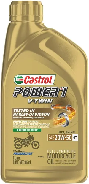 Castrol Oil 12892 POWER RS V-TWIN 20W50 1LTR