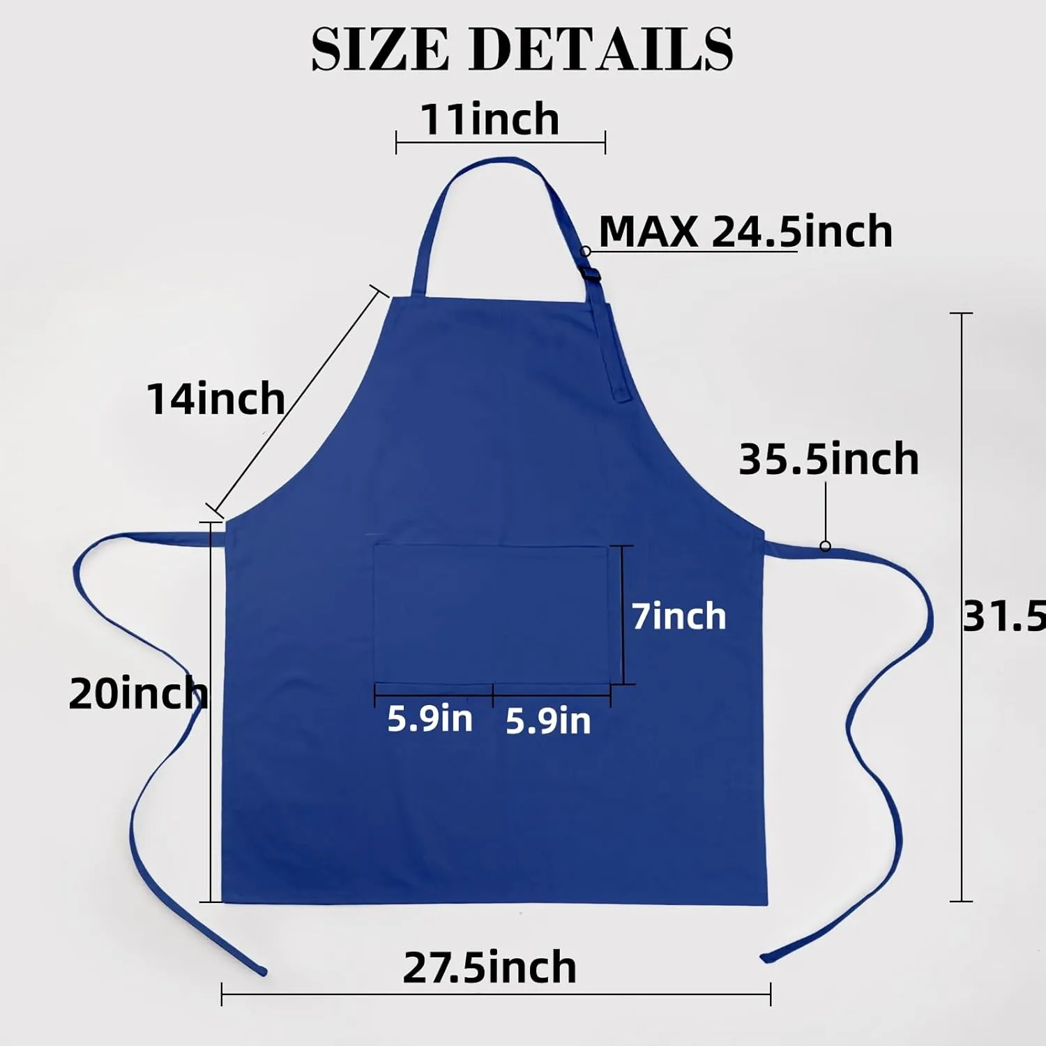 Chef Apron and Hat set, 2 Pockets Adjustable Cotton Kitchen Cooking Bib Apron, Baker Costume for Men Women