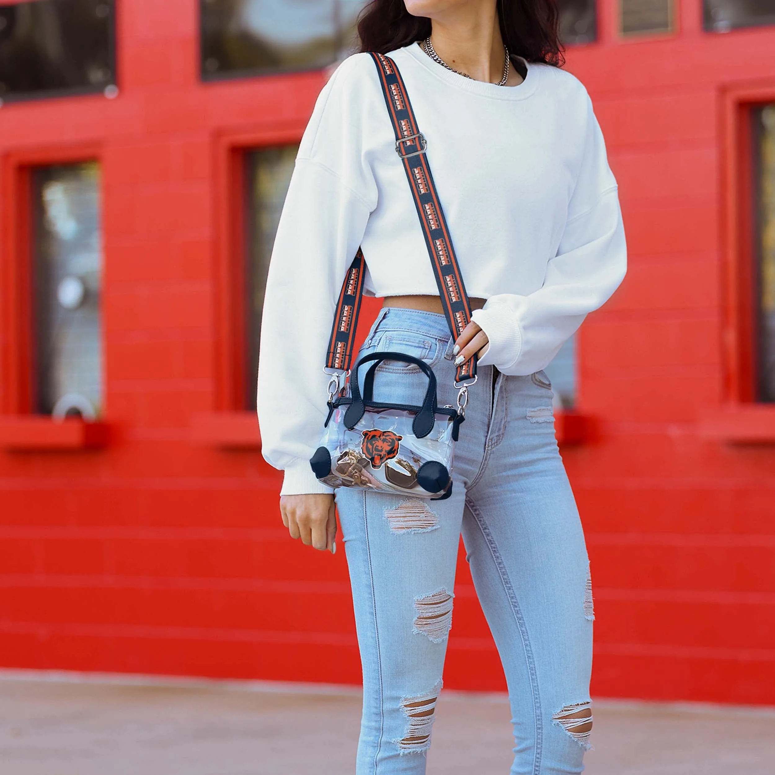 Chicago Bears Big Logo Clear Crossbody Mini Purse