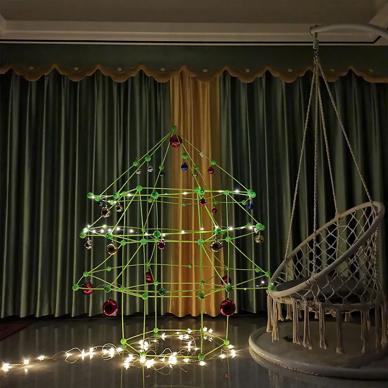 Christmas Tree Bead Tent Game Children Fort Building Kit