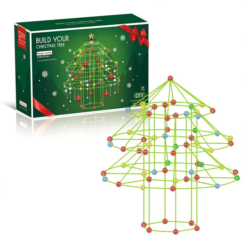 Christmas Tree Bead Tent Game Children Fort Building Kit