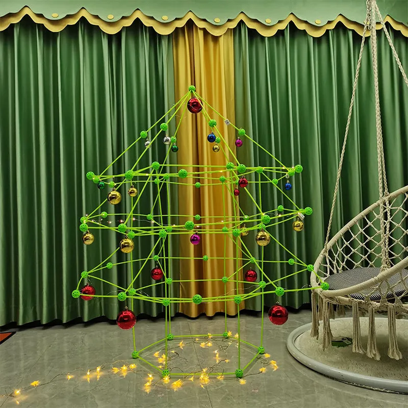 Christmas Tree Bead Tent Game Children Fort Building Kit