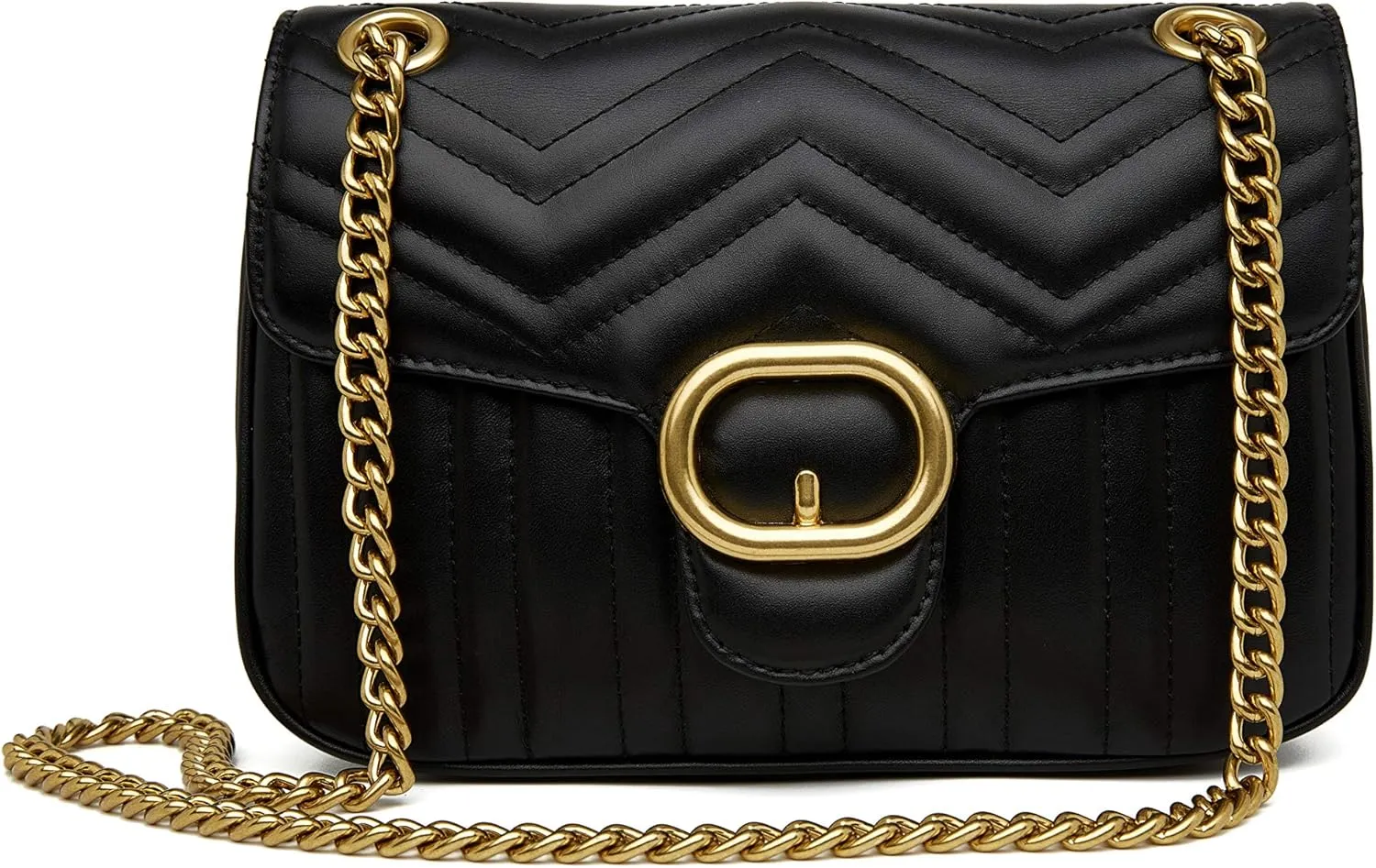 Chrysansmile Quilted Crossbody Bags Genuine Leather Clutch Purses Women's Shoulder Handbags With Chain