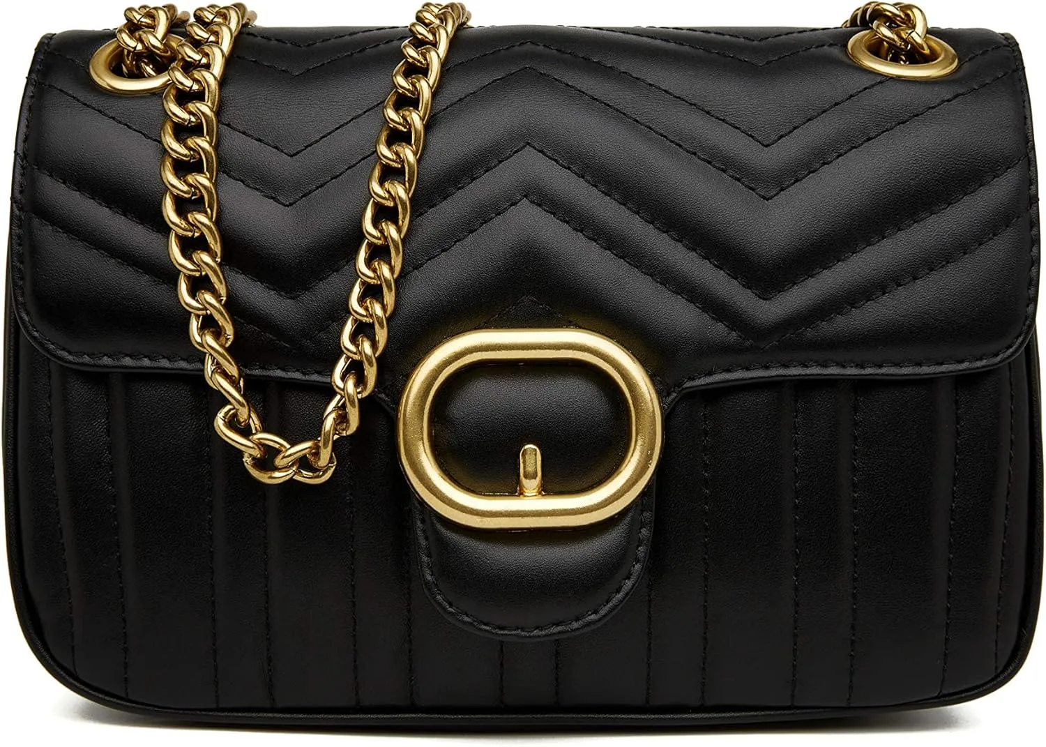 Chrysansmile Quilted Crossbody Bags Genuine Leather Clutch Purses Women's Shoulder Handbags With Chain
