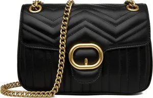 Chrysansmile Quilted Crossbody Bags Genuine Leather Clutch Purses Women's Shoulder Handbags With Chain