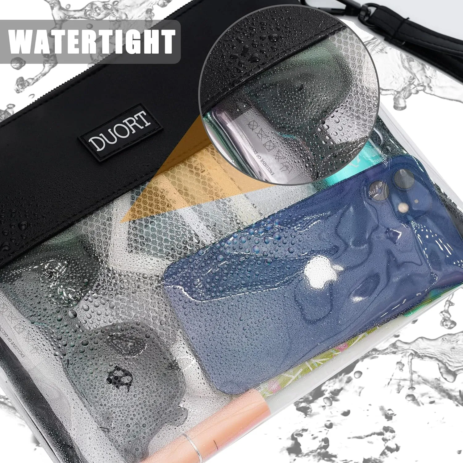 Clear Bag Stadium Approved, TPU Clear Purses Inside Pocket，Crossbody Bag Adjustable Strap for Concert，Sporting Events