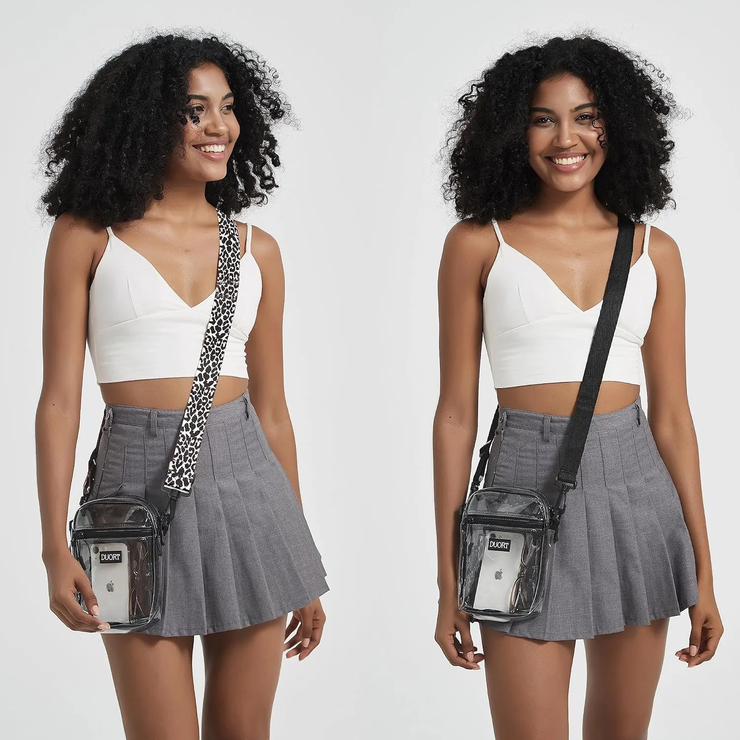 Clear Bag Stadium Approved, TPU Clear Purses Inside Pocket，Crossbody Bag Adjustable Strap for Concert，Sporting Events