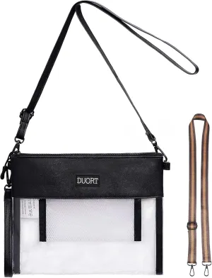 Clear Bag Stadium Approved, TPU Clear Purses Inside Pocket，Crossbody Bag Adjustable Strap for Concert，Sporting Events