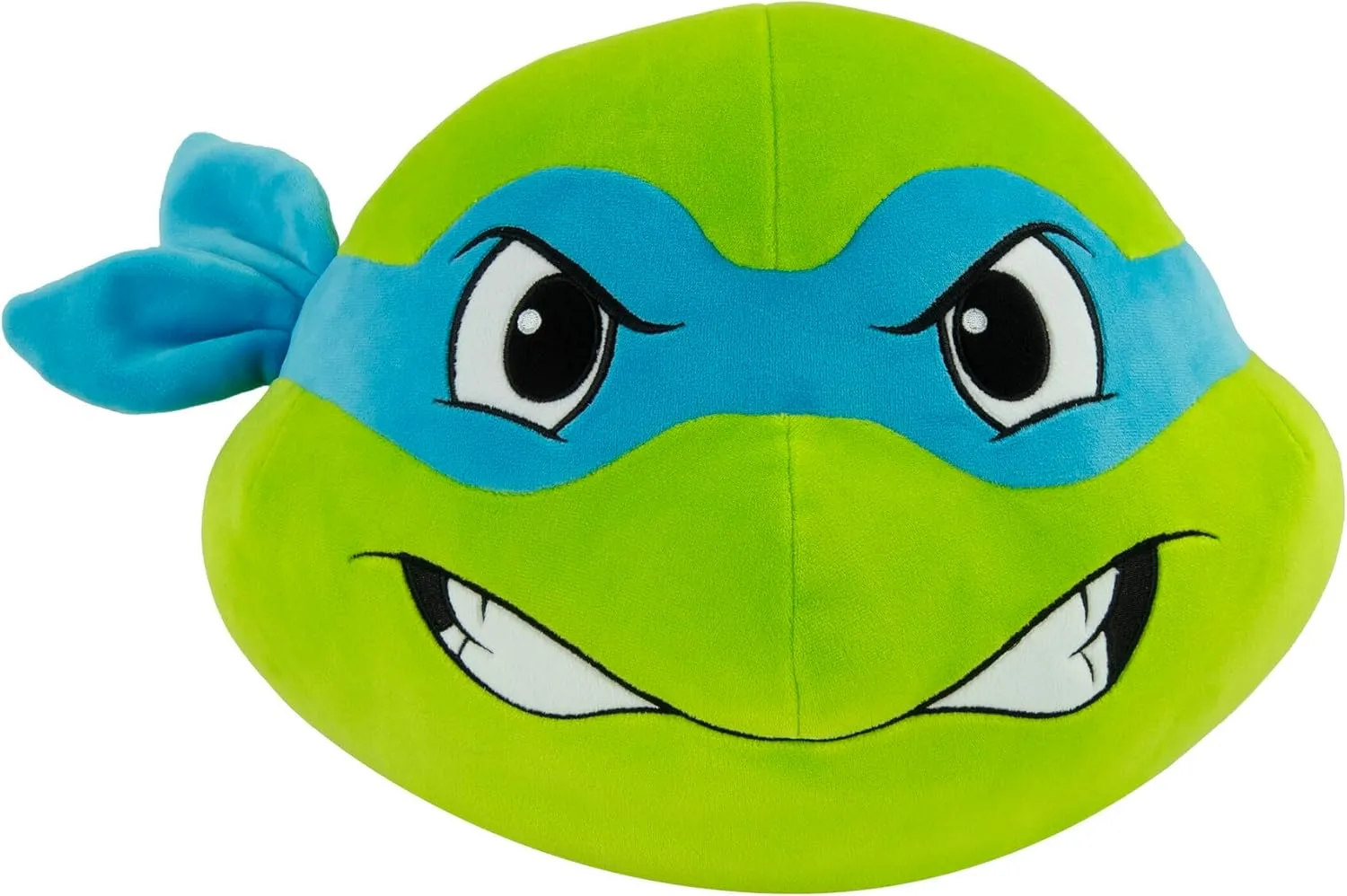 Club Mocchi Mocchi- Teenage Mutant Ninja Turtles Plush - Leonardo Head Plushie - Squishy TMNT Toys - Plush Collectible TMNT Figures - Soft Plush Toys and TMNT Room Decor - 15 Inch