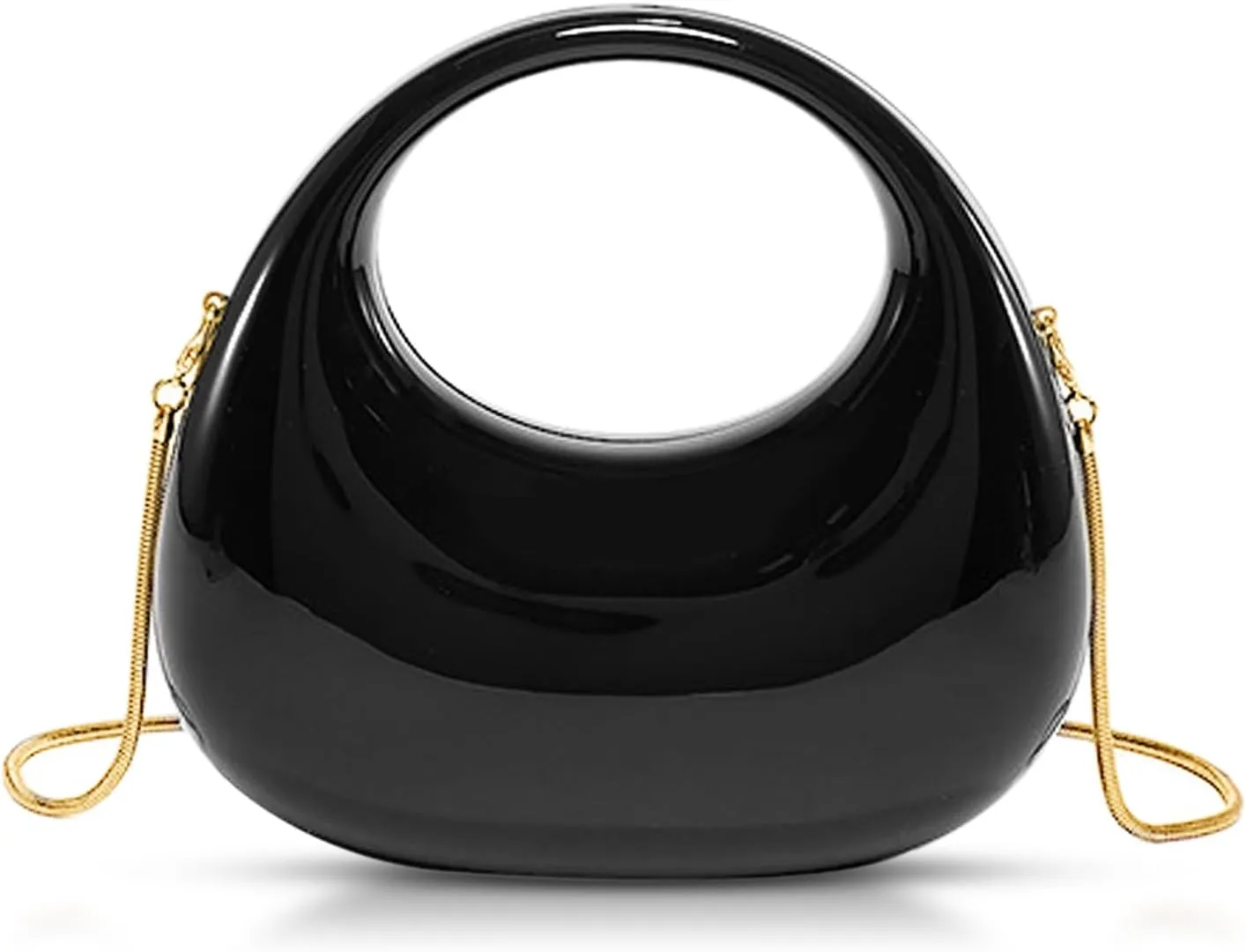 Clutch Purses for Women, Acrylic Evening Bag, Tote Bag, Small Tote Bag, Crossbody Bag for for Wedding, Prom, Parties, Travel(Black)