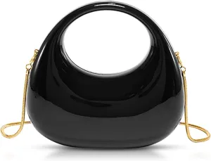 Clutch Purses for Women, Acrylic Evening Bag, Tote Bag, Small Tote Bag, Crossbody Bag for for Wedding, Prom, Parties, Travel(Black)