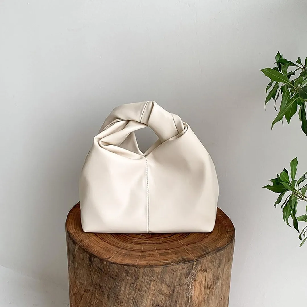 Clutch Purses for Women Cloud Bag Dumpling Bag Ruched Hobo Knotted Handbag Soft Pu Faux Leather Bag Y2k Purse Trendy