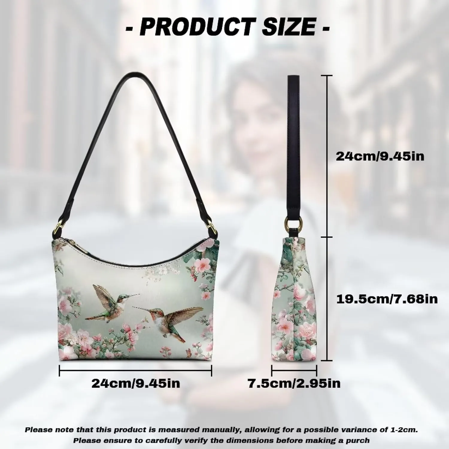 Clutch Tote Handbags Leather Shoulder Purses for Women Lady Crescent Underarm Purse with Inner Pocket