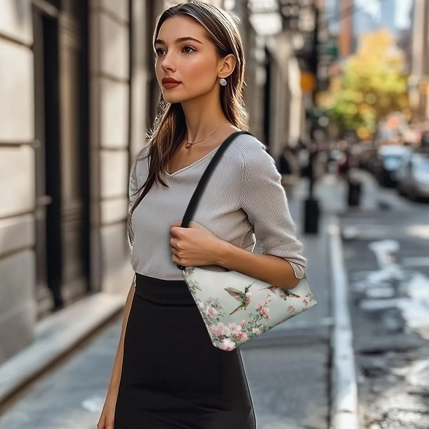 Clutch Tote Handbags Leather Shoulder Purses for Women Lady Crescent Underarm Purse with Inner Pocket