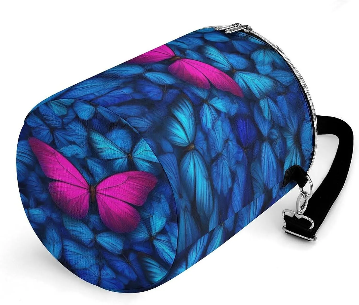 Collapsible Red And Blue Butterfly Insulated Backpack Cooler for Adults, Leak Proof Insulated Cooling Bag for Hiking Picnic Lunch Camping