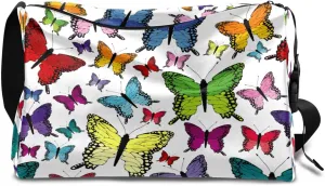 Colored Butterflies Small Gym Bag for Men Women Workout Sport Duffle Bag Waterproof Weekender Overnight Bag