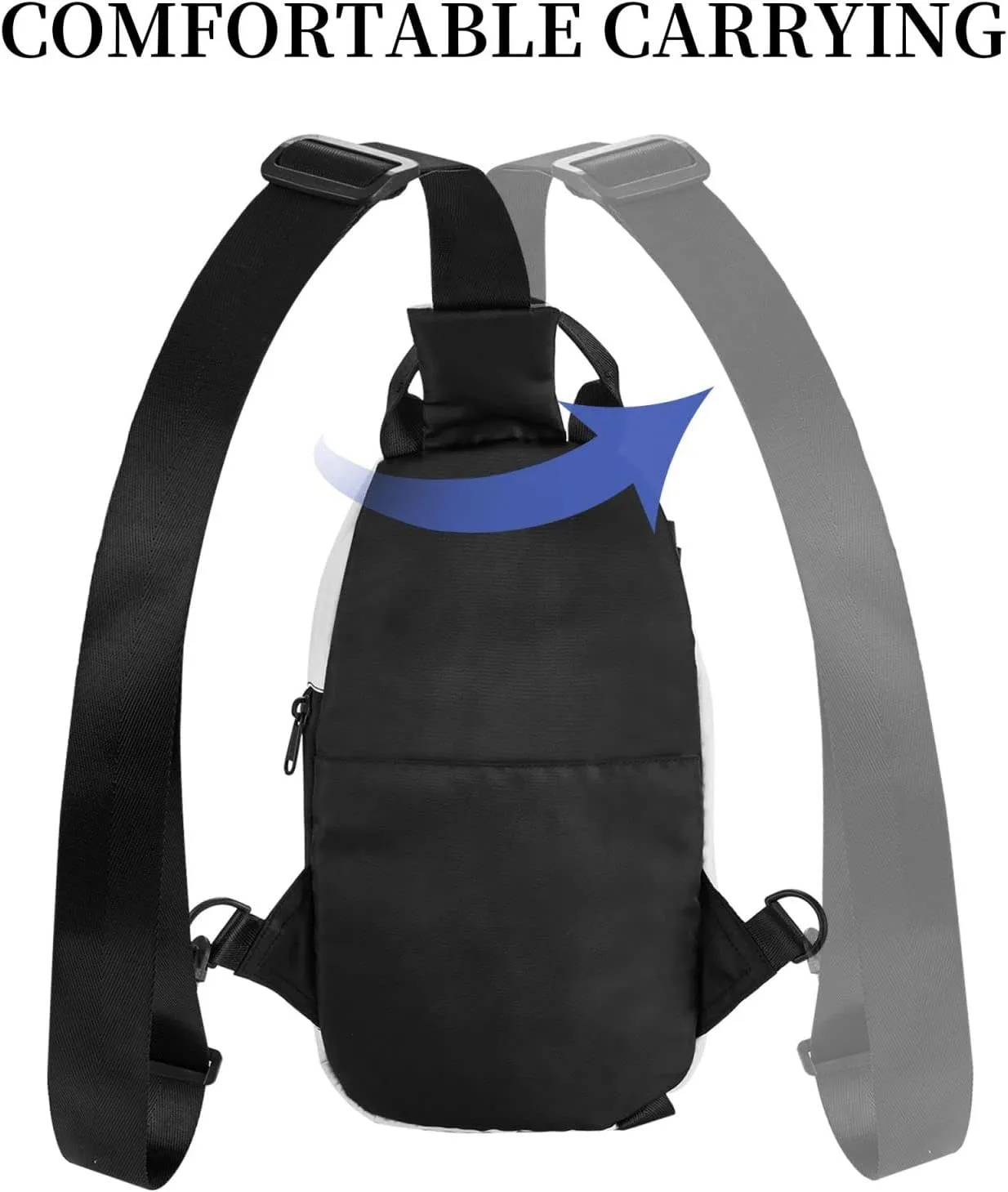 Colored Jellyfish Print Crossbody Backpack Casual Adjustable Bag Multifunctional Sling Backpack