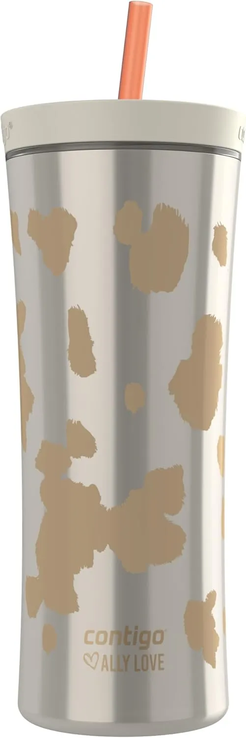 Contigo x Ally Love Shake & Go Tumbler, Autoclose, Blender bottle, protein shaker bottle, 20oz, Oatmilk
