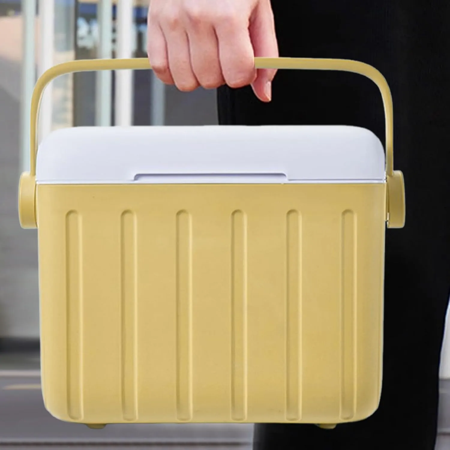 Cooler Box, Camping Thermal Box, Cooling Chest, 6l, Features a Tightly Sealed Lid, Compact Yet Spacious, Double-Layer Insulation, Ideal for Travel, Camping, Fishing