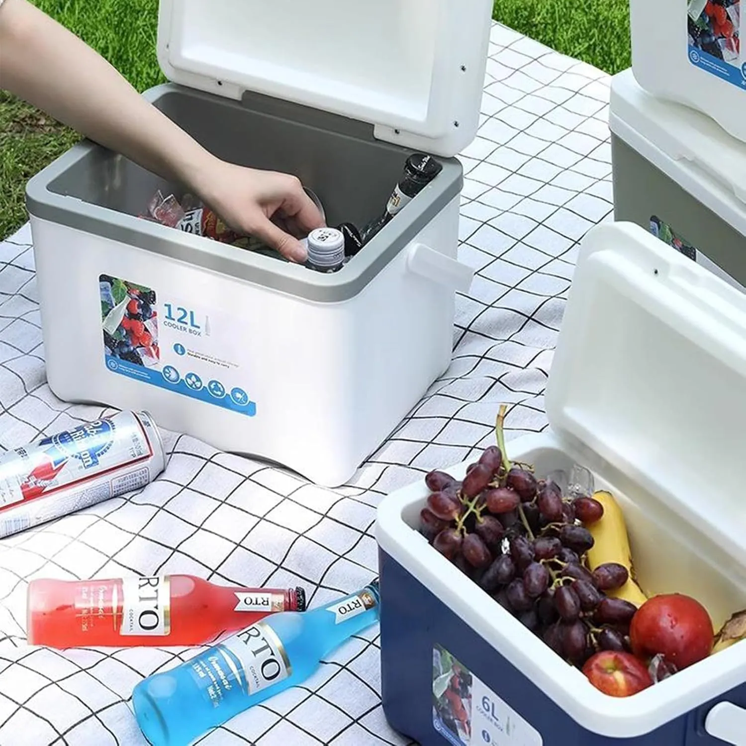 Cooler for Daihatsu Atrai/Ayla/Boon/Cast/Copen/Hijet/Rocky/Terios Insulated Hard Ice Box Large High-Performance Storage Box Portable Cool Picnic Box Festival Camping