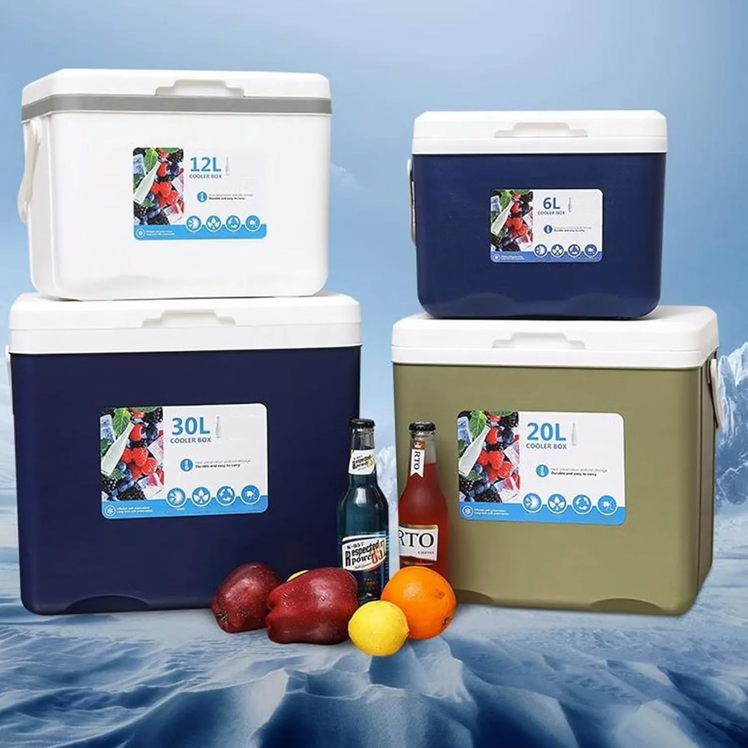 Cooler for Daihatsu Atrai/Ayla/Boon/Cast/Copen/Hijet/Rocky/Terios Insulated Hard Ice Box Large High-Performance Storage Box Portable Cool Picnic Box Festival Camping