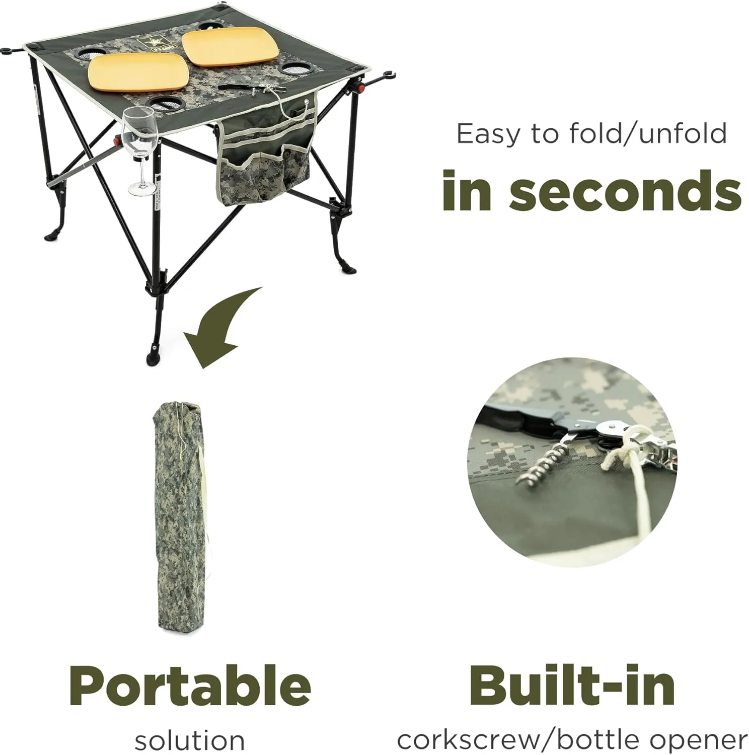 Creative Outdoor Folding Wine Table | Portable | Camping Beach Picnic & Patio