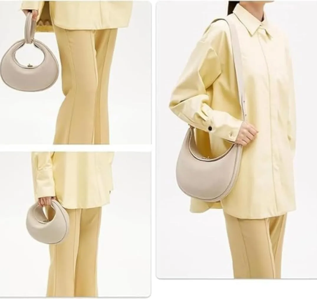 Crescent Crossbody Bags For Women, Bag 4 In 1 Cute Shoulder Bag, Half Moon Bag,Crescent Shoulder Bag