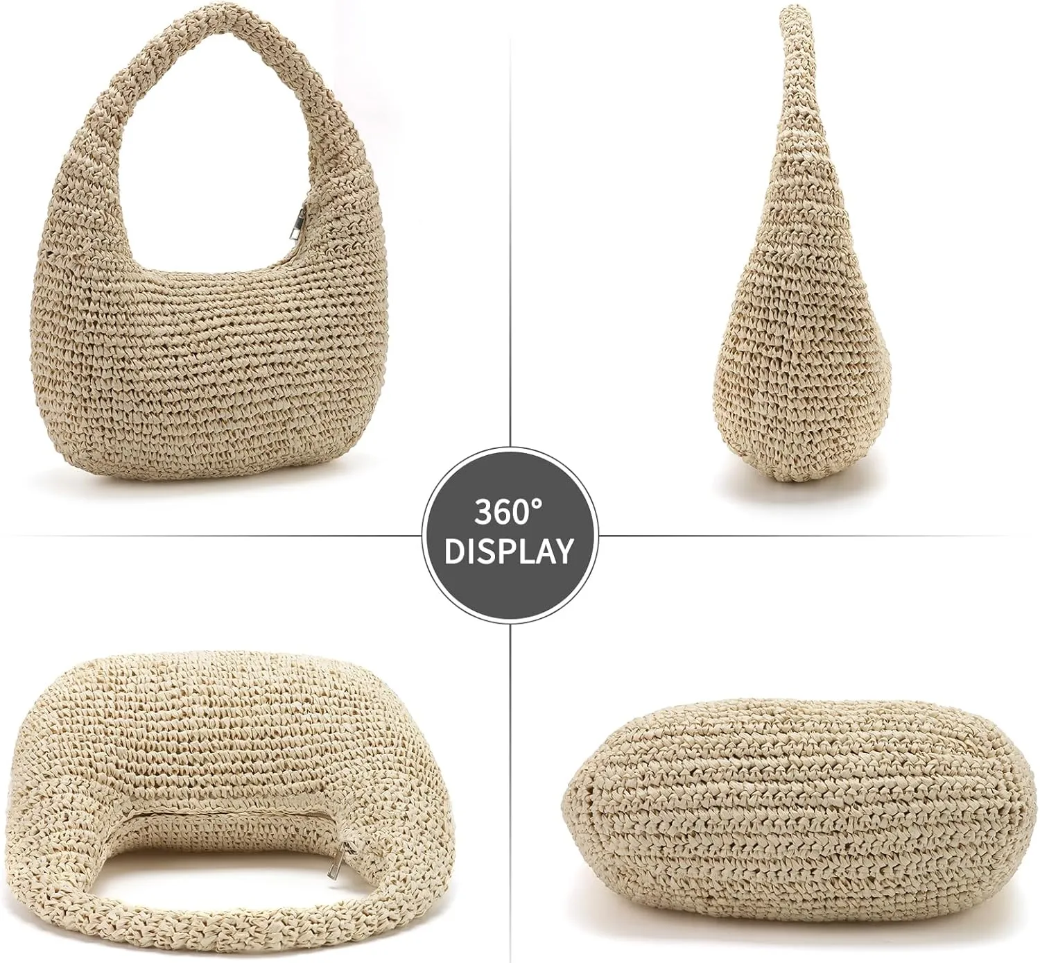 Crescent purse and dumpling bag for women