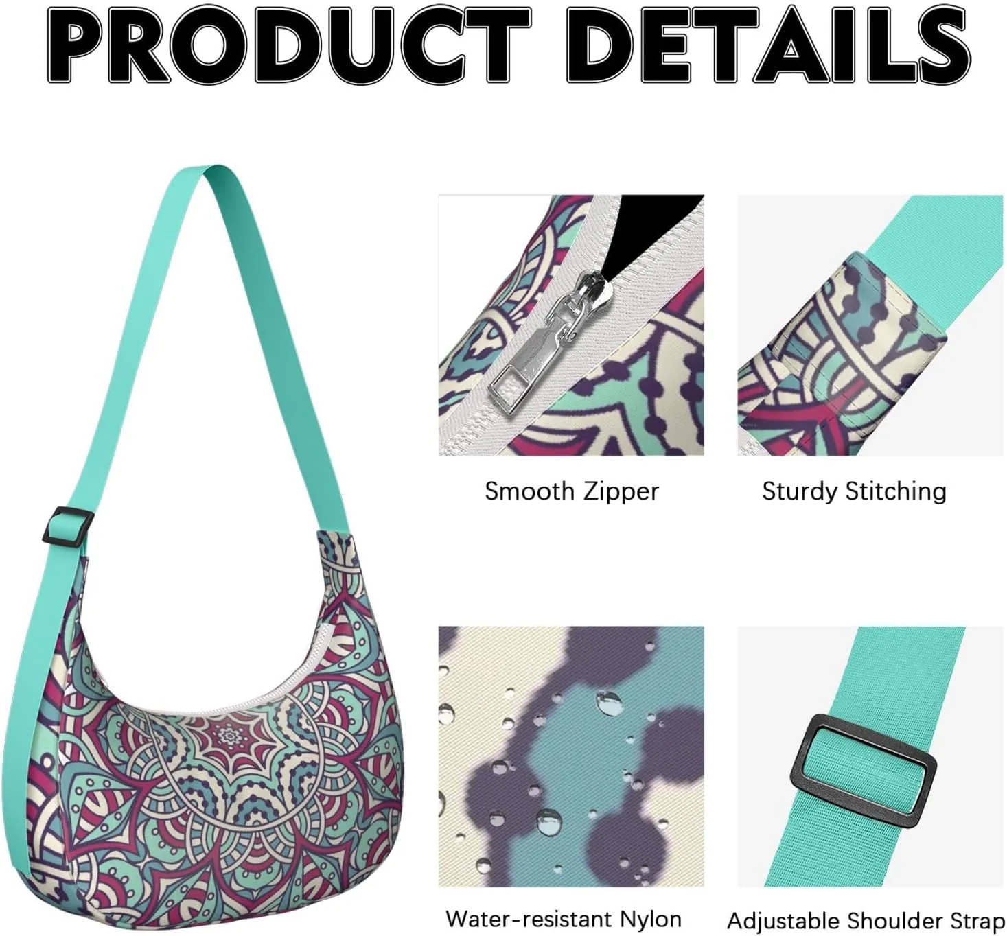 Crescent Shoulder Bag s for WomenTote Handbag Under the Arm Purses Mini Clutch Purse with Travel.