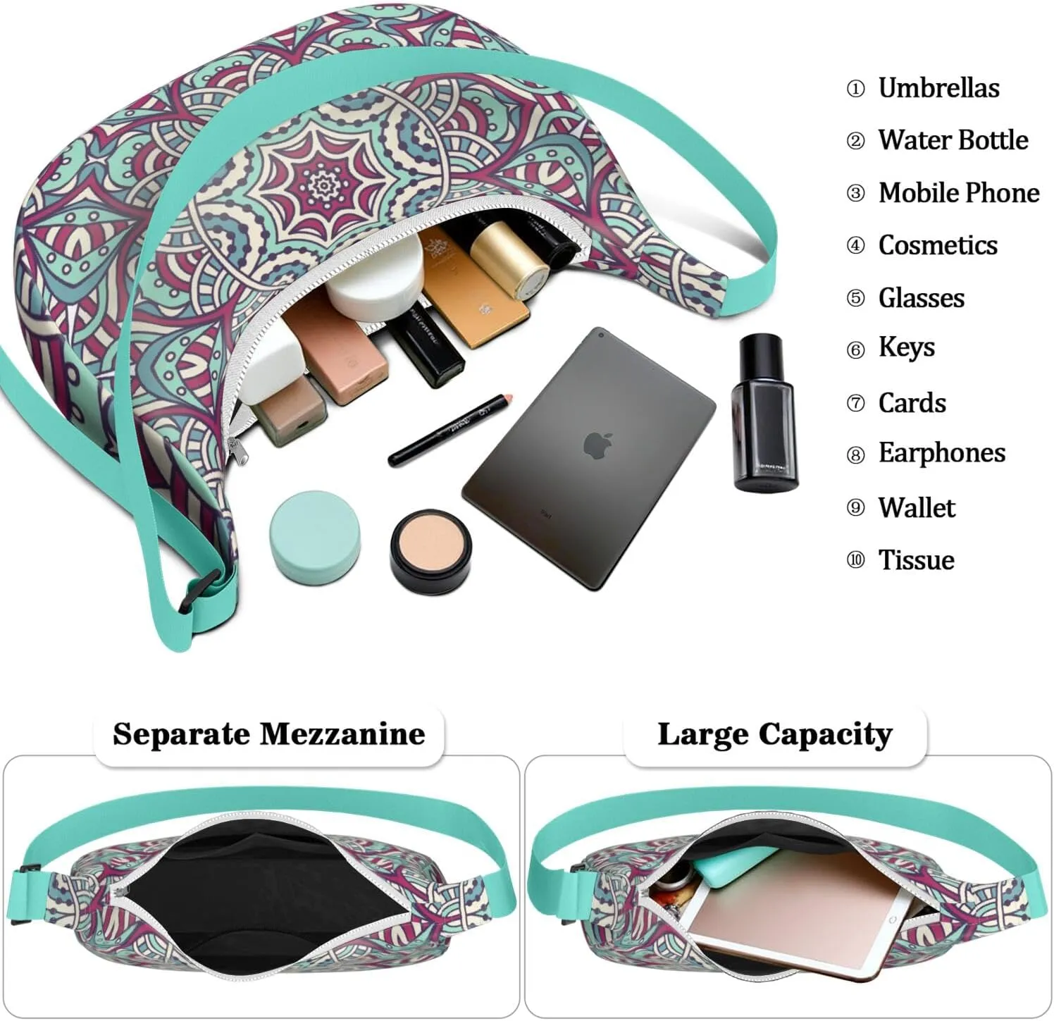 Crescent Shoulder Bag s for WomenTote Handbag Under the Arm Purses Mini Clutch Purse with Travel.