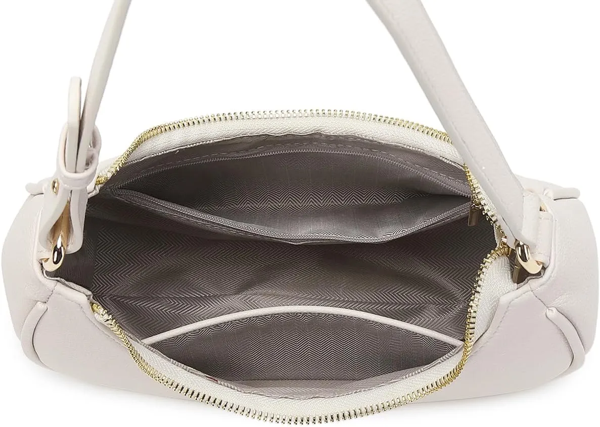 Crescent Shoulder Bags for Women Cute Hobo Tote Handbag Under the Arm Purses Mini Clutch Purse with Zipper Closure
