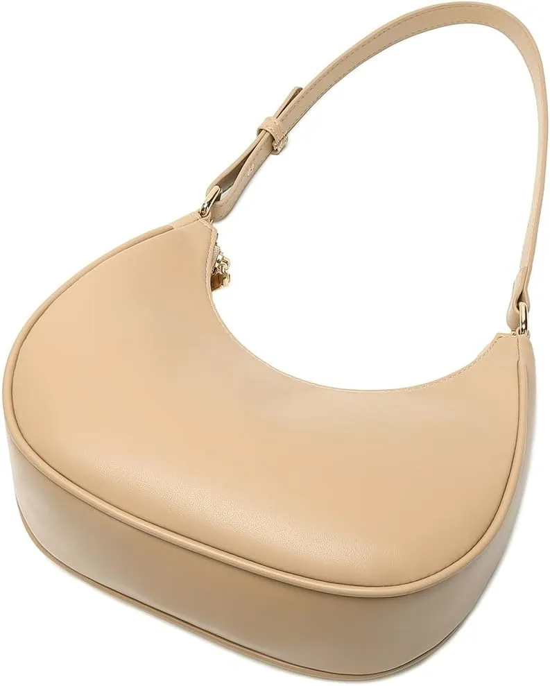 Crescent Shoulder Bags for Women Cute Hobo Tote Handbag Under the Arm Purses Mini Clutch Purse with Zipper Closure