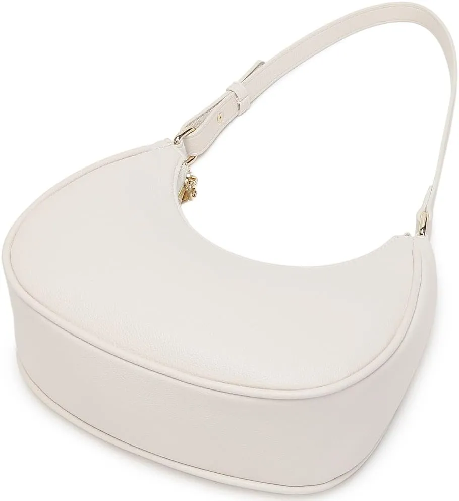 Crescent Shoulder Bags for Women Cute Hobo Tote Handbag Under the Arm Purses Mini Clutch Purse with Zipper Closure