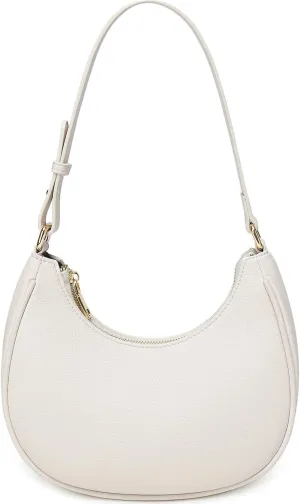 Crescent Shoulder Bags for Women Cute Hobo Tote Handbag Under the Arm Purses Mini Clutch Purse with Zipper Closure