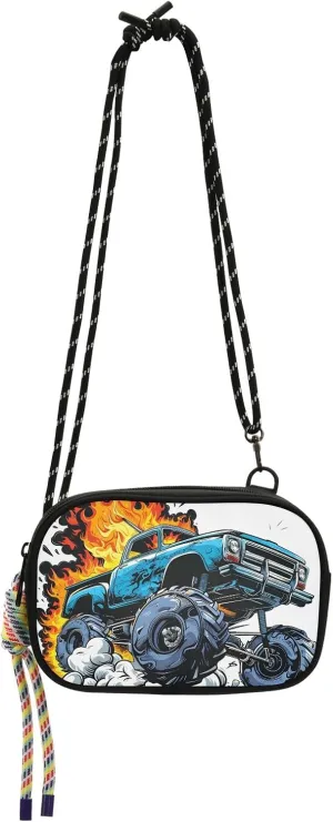 Crossbody Bag Fire Monster Trucks Phone Purse Small Handbag