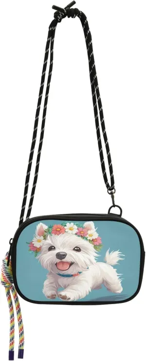 Crossbody Bag Little West Highland White Terrier Dog Phone Purse Small Handbag