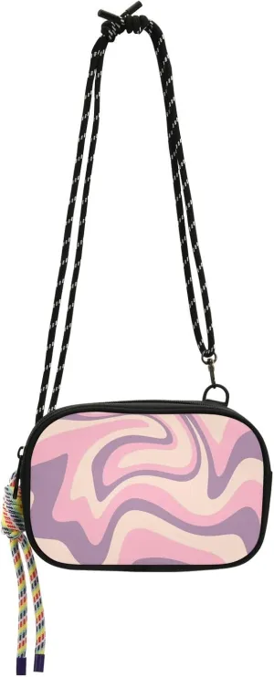 Crossbody Bag Wavy Swirl Pastel Lavender Cell Phone Purse Wallet with Credit Card Slots Multicolor Handbag with Adjustable Strap Fits Phone Keys And More