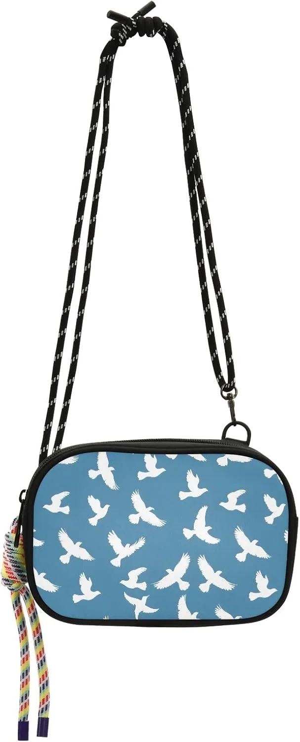 Crossbody Bag White Pigeon Phone Purse Small Handbag