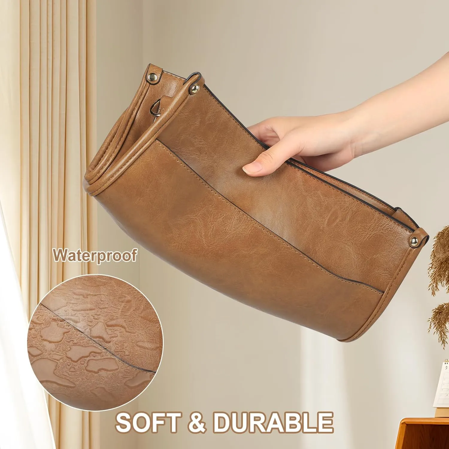 Crossbody Bags for Women Leather Hobo Handbags with 2pcs Adjustable Guitar Strap