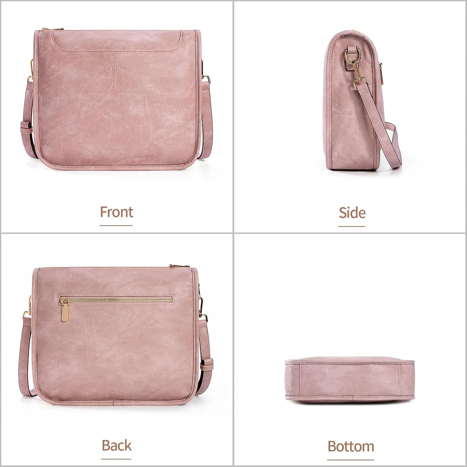 Crossbody Bags For Women Trendy Vegan Leather Travel Bags Shoulder Purses For Women With 2 Adjustable Strap