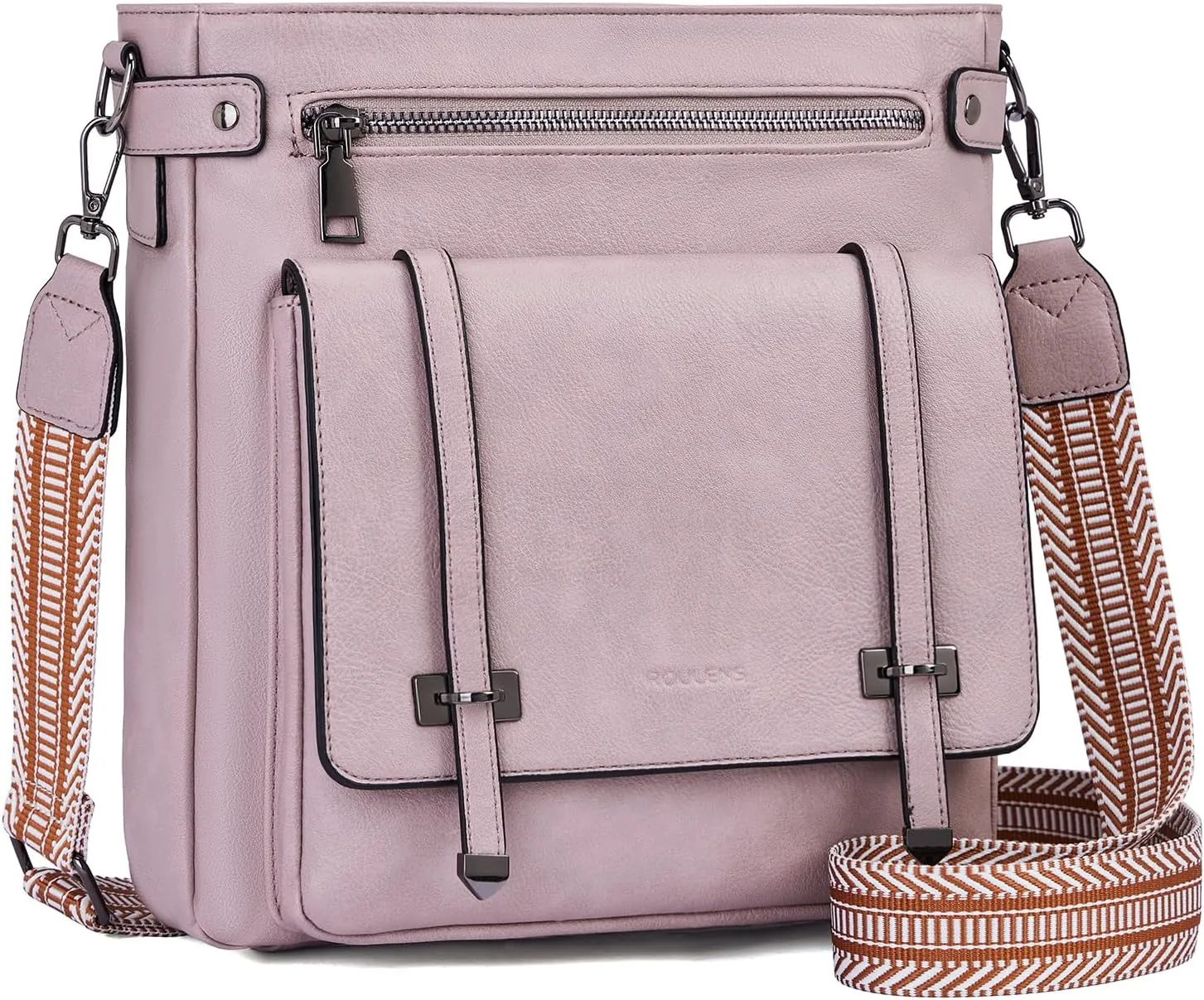 Crossbody Bags for Women,Multi Pocket Crossbody Purses Vegan Leather Shoulder Handbags Travel Purse Adjustable Strap