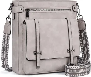 Crossbody Bags for Women,Multi Pocket Crossbody Purses Vegan Leather Shoulder Handbags Travel Purse Adjustable Strap