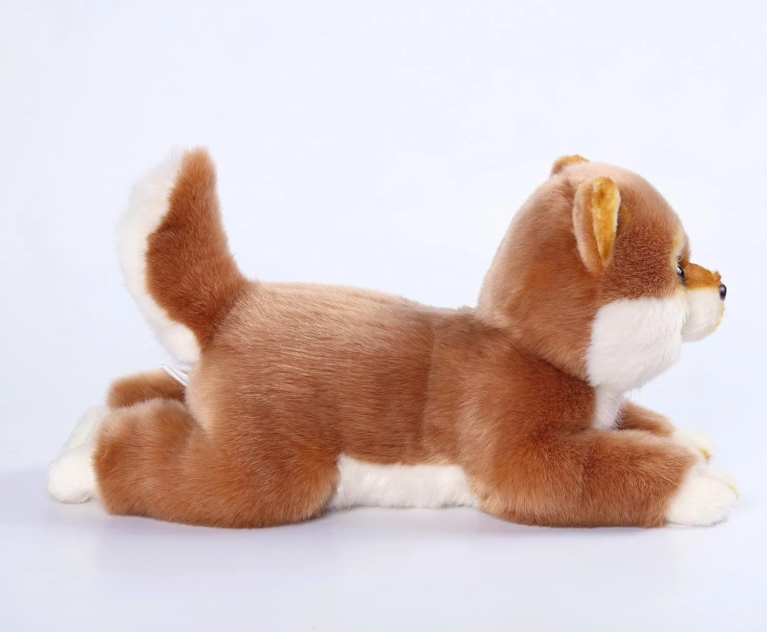 CU-MATE Akita Dog Stuffed Animal Simulation-Realistic & Lifelike Soft Handmade Lying Dog Plush Toy Puppy -Present Gift for Boys and Girls